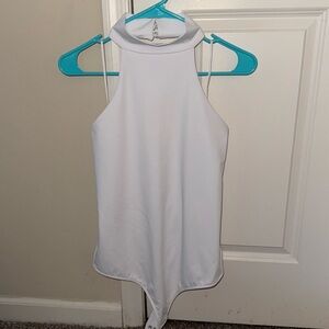 Express- White thong bodysuit (body contour)